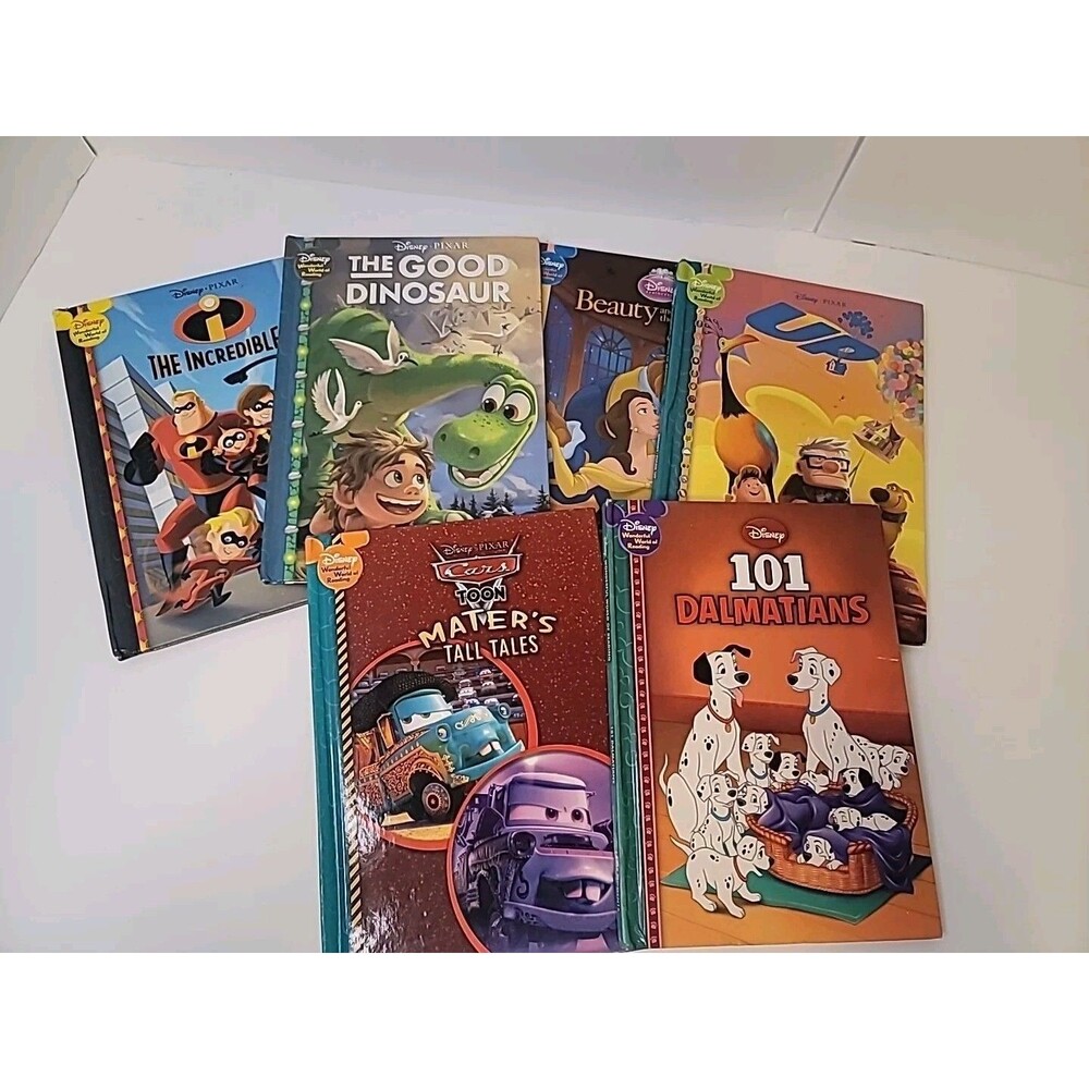 Disney's Wonderful World of Reading Book lot of 6 Hard Cover Books